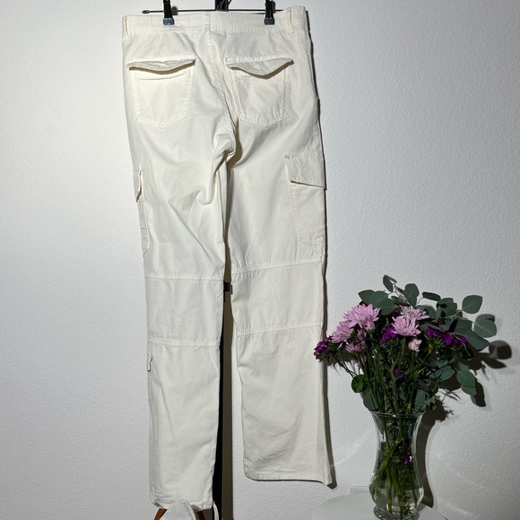 Cream, white, Zara, cargo pants - Picture 2 of 4